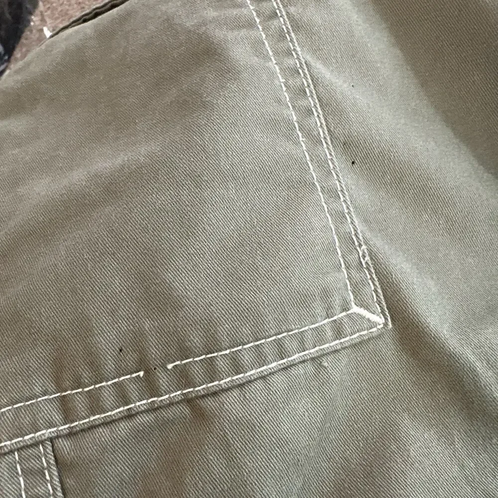 True Religion Green Cargo Pants Mens 30x32 Corpcore Grunge Punk Y2K Style Baggy